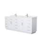 Option White, Nickel Trim, Carrara Cultured Marble Top