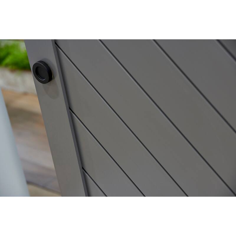 Millbrooke 36x84 Diagonal Vinyl Barn door kit City Grey