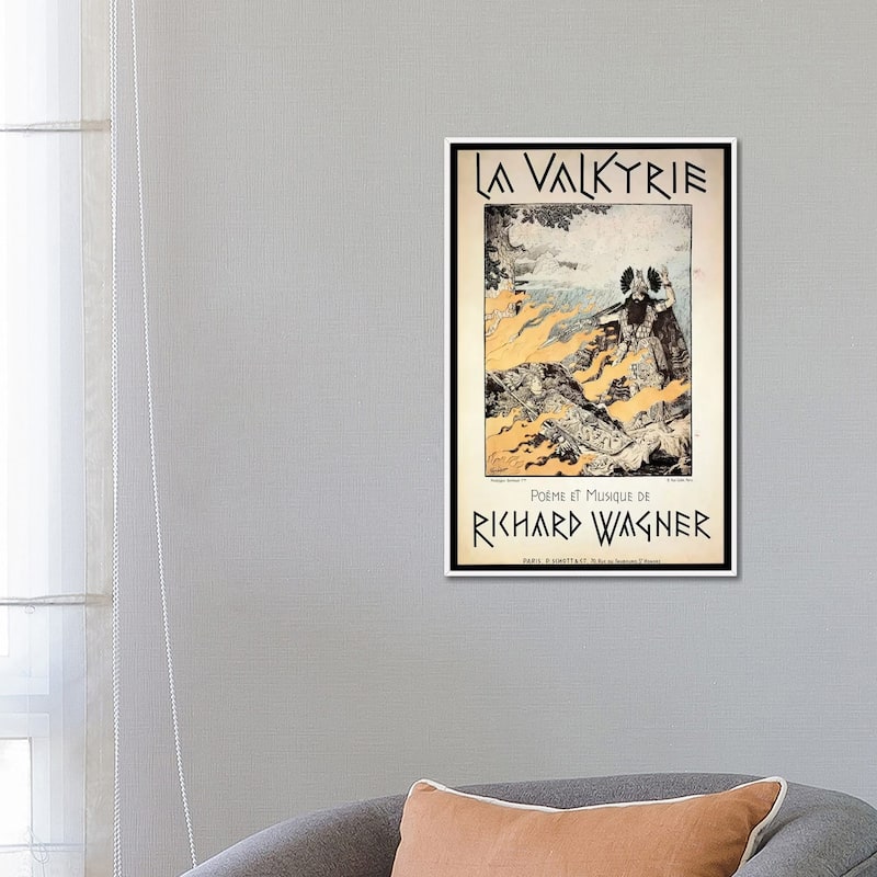 iCanvas "France, Paris, Poster of The Valkyrie by Richard Wagner" by Unknown Artist Framed Canvas Print