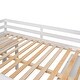preview thumbnail 9 of 13, Low Study Full Loft Bed with Rolling Portable Desk, White