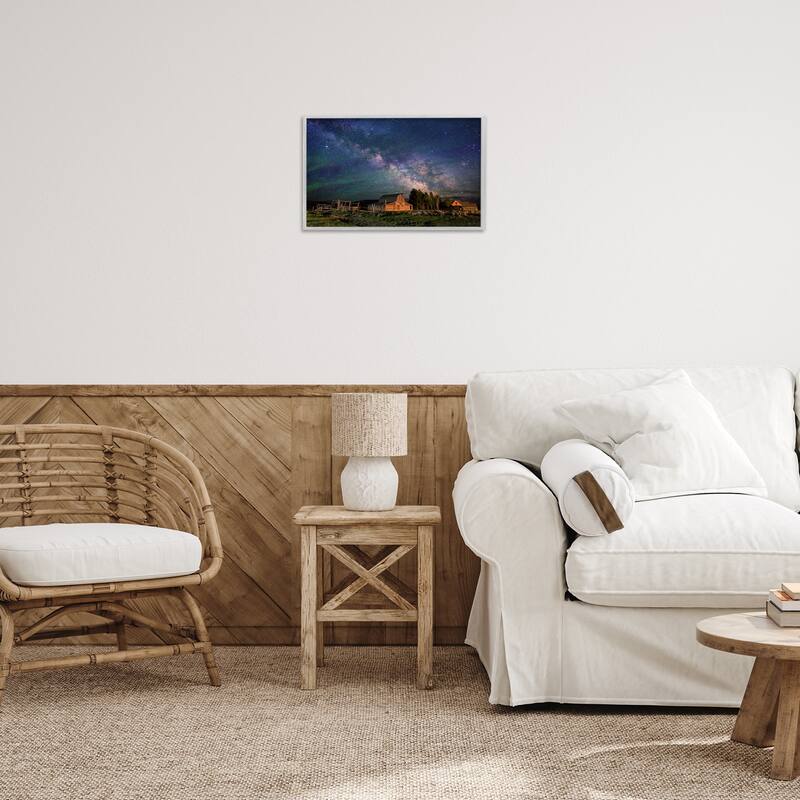 Stupell Nebula Sky over Farm Scene Framed Giclee Art Design By Royce Bair