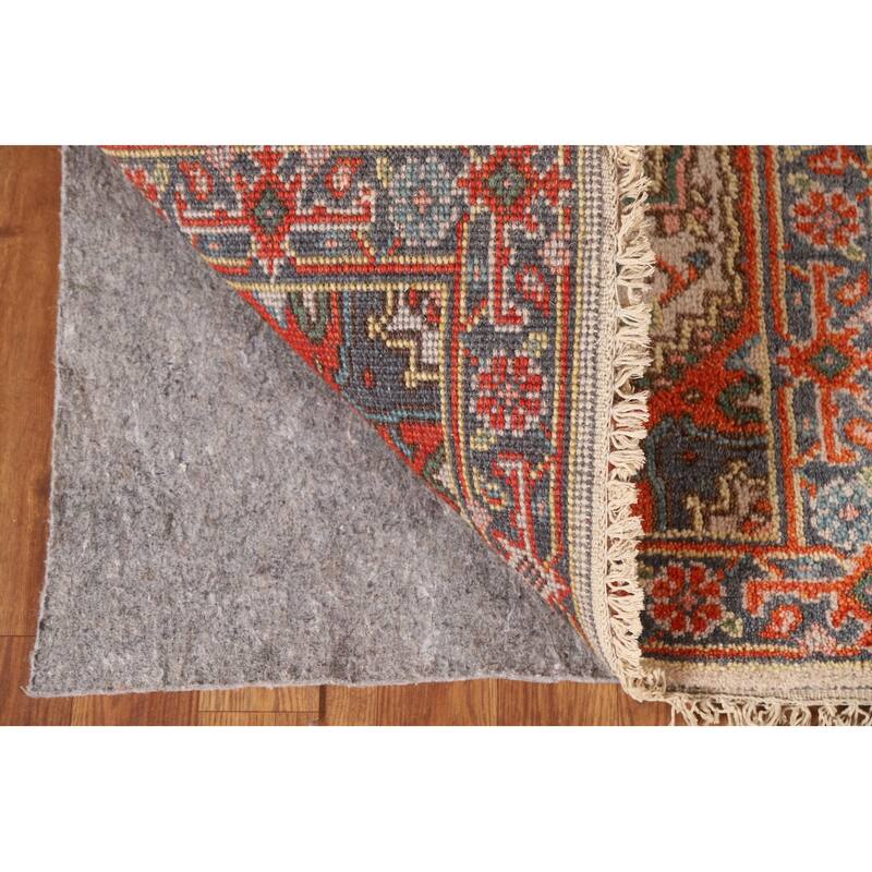 Beige Heriz Serapi Style Accent Area Rug Hand-knotted Wool Carpet - 2'0"x 3'0"