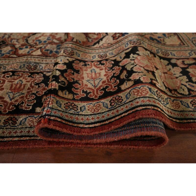 Orange Mahal Persian Antique Area Rug Hand-Knotted Wool Carpet - 9'0"x 12'7"