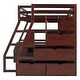 preview thumbnail 13 of 14, Espresso Full Size Wood Loft Bed with 7 Drawers 2 Shelves, Ladder and Desk for Kids, Bedroom