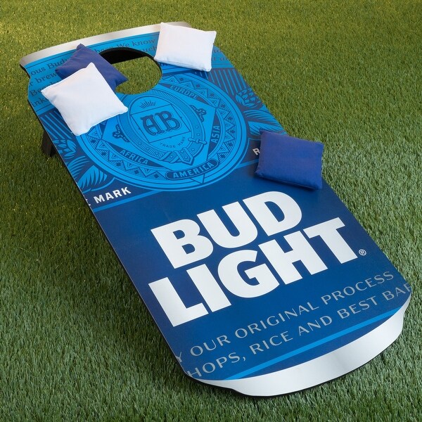 Bud Light Cornhole Bean Bag Toss Game and 8 Bags - Bed Bath