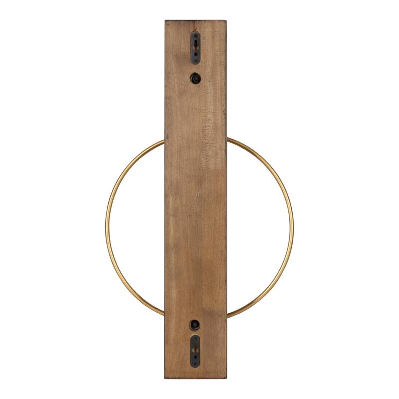 Kate and Laurel Maxfield Wood and Metal Wall Sconce - 13x24
