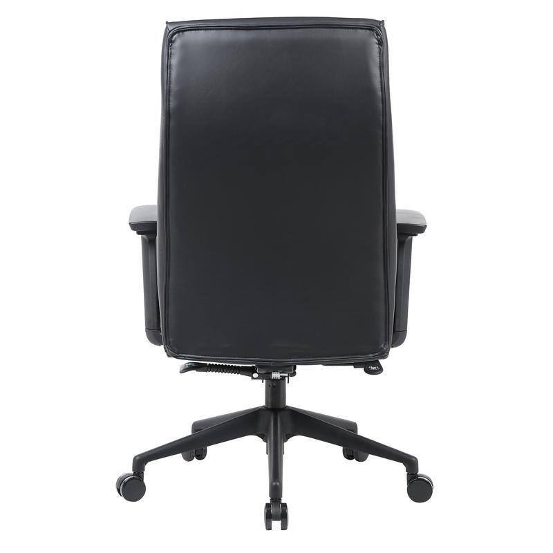 Maxwell High-Back Leather Adjustable Executive Office Chair - Ergonomic Swivel Desk with Stainless Steel Lift 350 lb. Limit