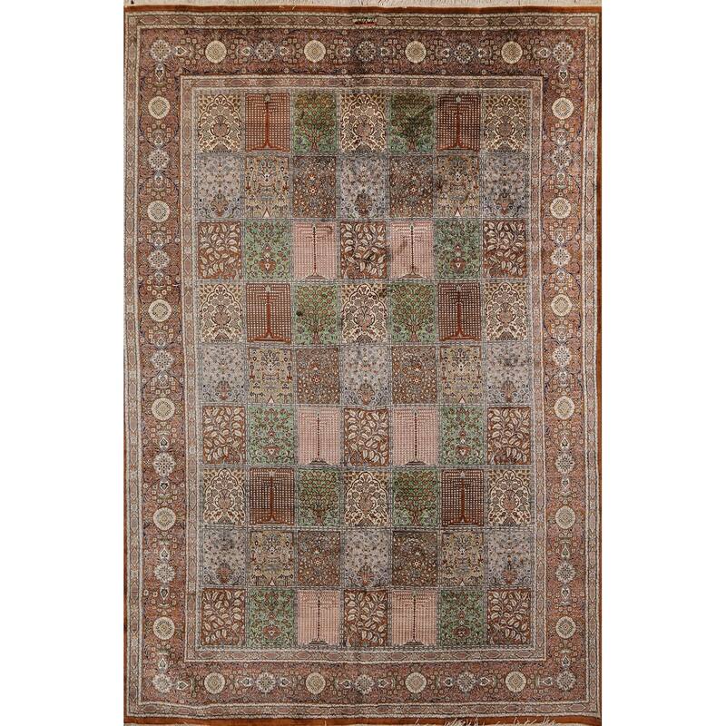 Florl Handmade Qum Persian Area Rug - 6'5"x 9'7"