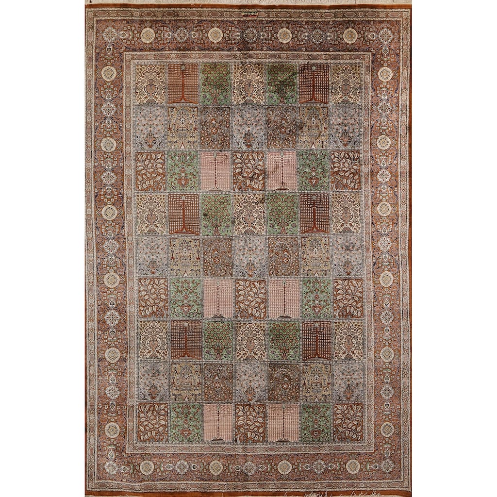 Florl Handmade Qum Persian Area Rug - 6'5"x 9'7"