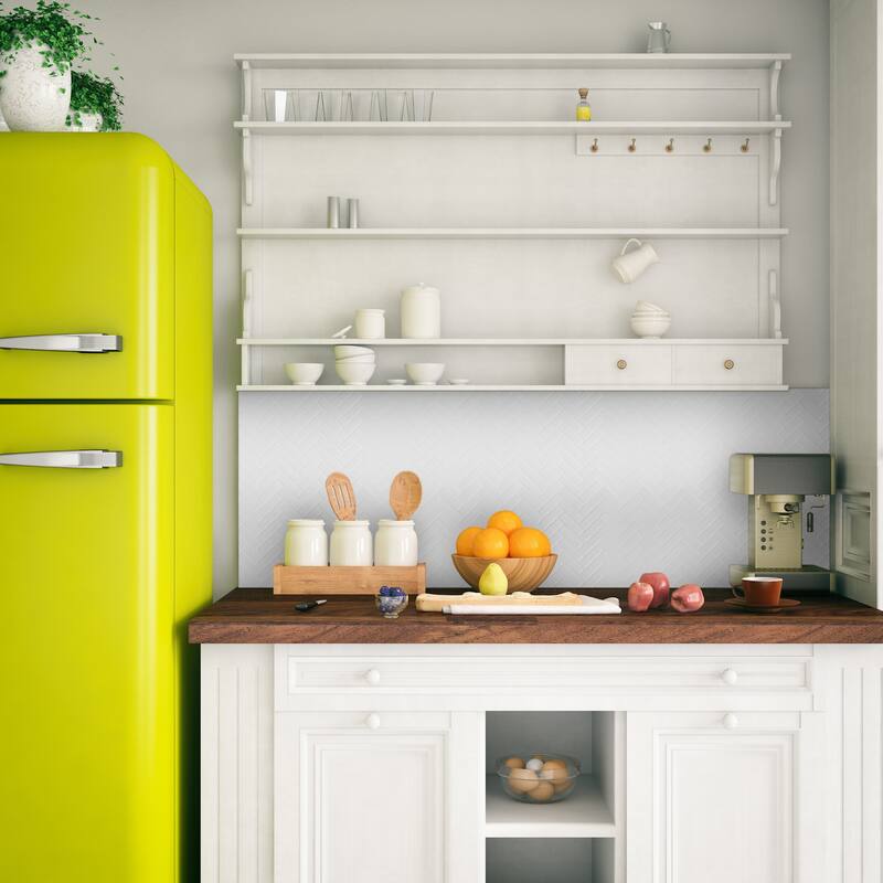 Ackland AKM-P-1X3HBG-CA 12" x 12" Ceramic and Porcelain Herringbone