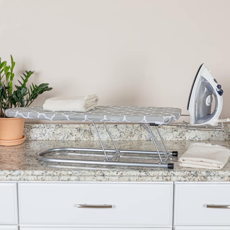 Household Essentials Steel Table Top Ironing Board with Iron Rest