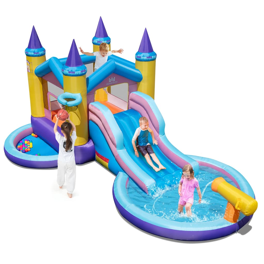 Costway Inflatable Water Slide with Slide Splash Pool (Without - as pic shows