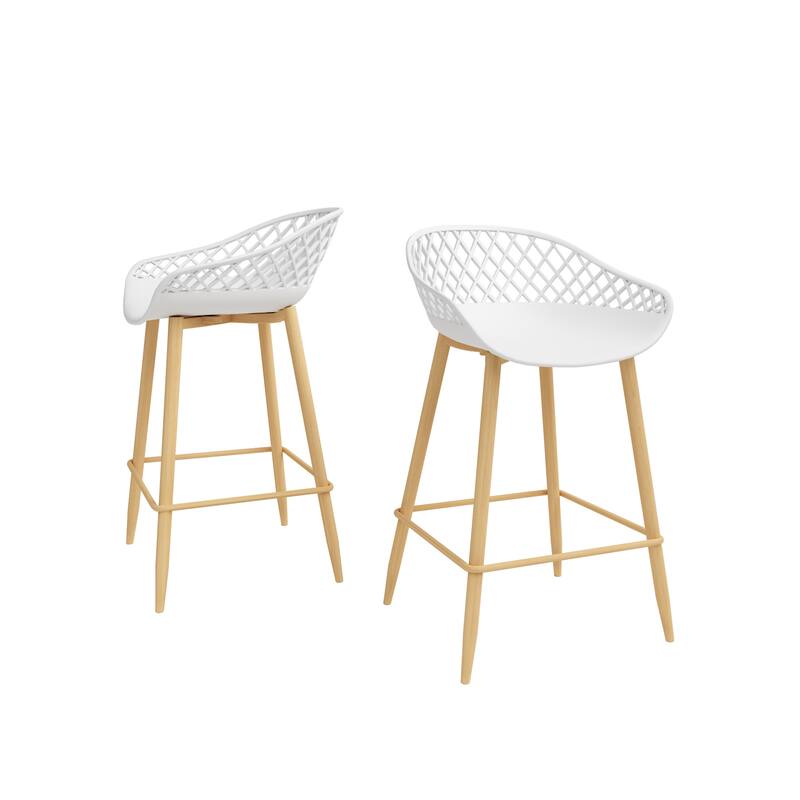 Kurv 3-Piece Counter Height Bistro Set, Weather Resistant, Indoor/Outdoor