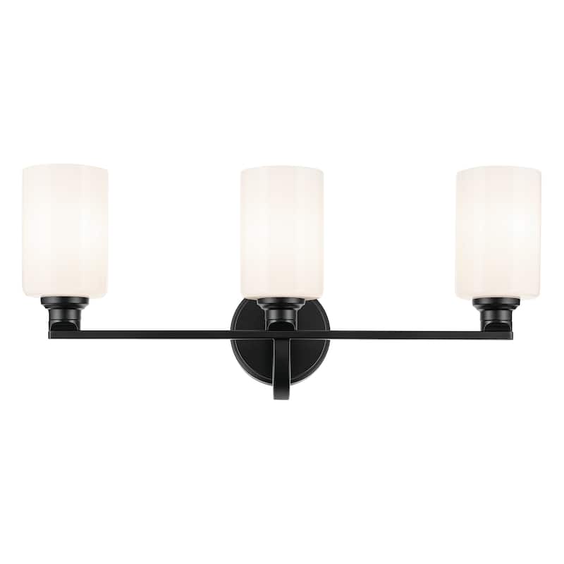 Kichler Lighting Gioe 24.25" 3-Light Vanity Light with Opal Glass in Black