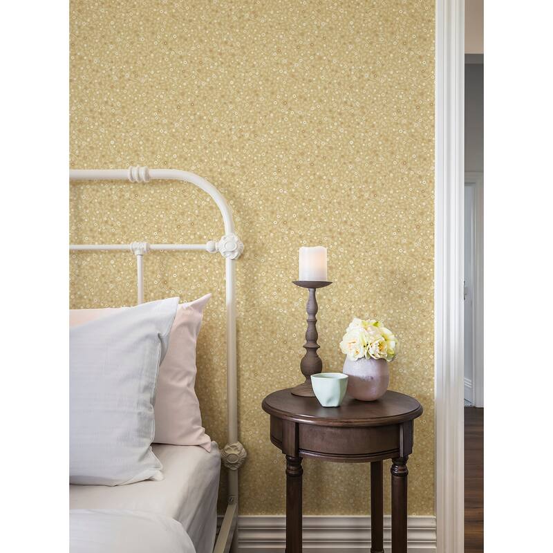 A-Street Prints Hummelvik Yellow Daisy Trail Wallpaper