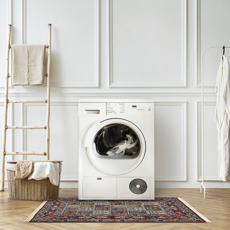 ECARPETGALLERY Hand-knotted Kayseri Vintage Red Silk, Wool Rug - 3'2 x 4'8