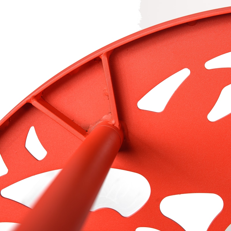 LeisureMod Devon Round Glass Top Aluminum Base Outdoor Side Table - 23 x 23