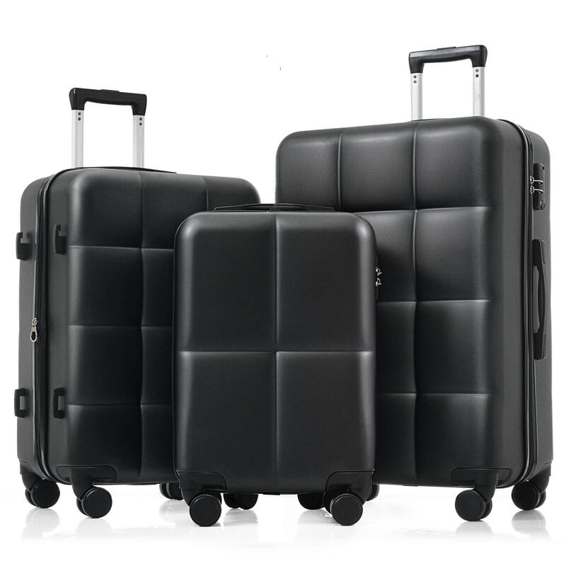 Luggage Set of Three, ABS Hard Shell Luggage with Spinner Wheels.