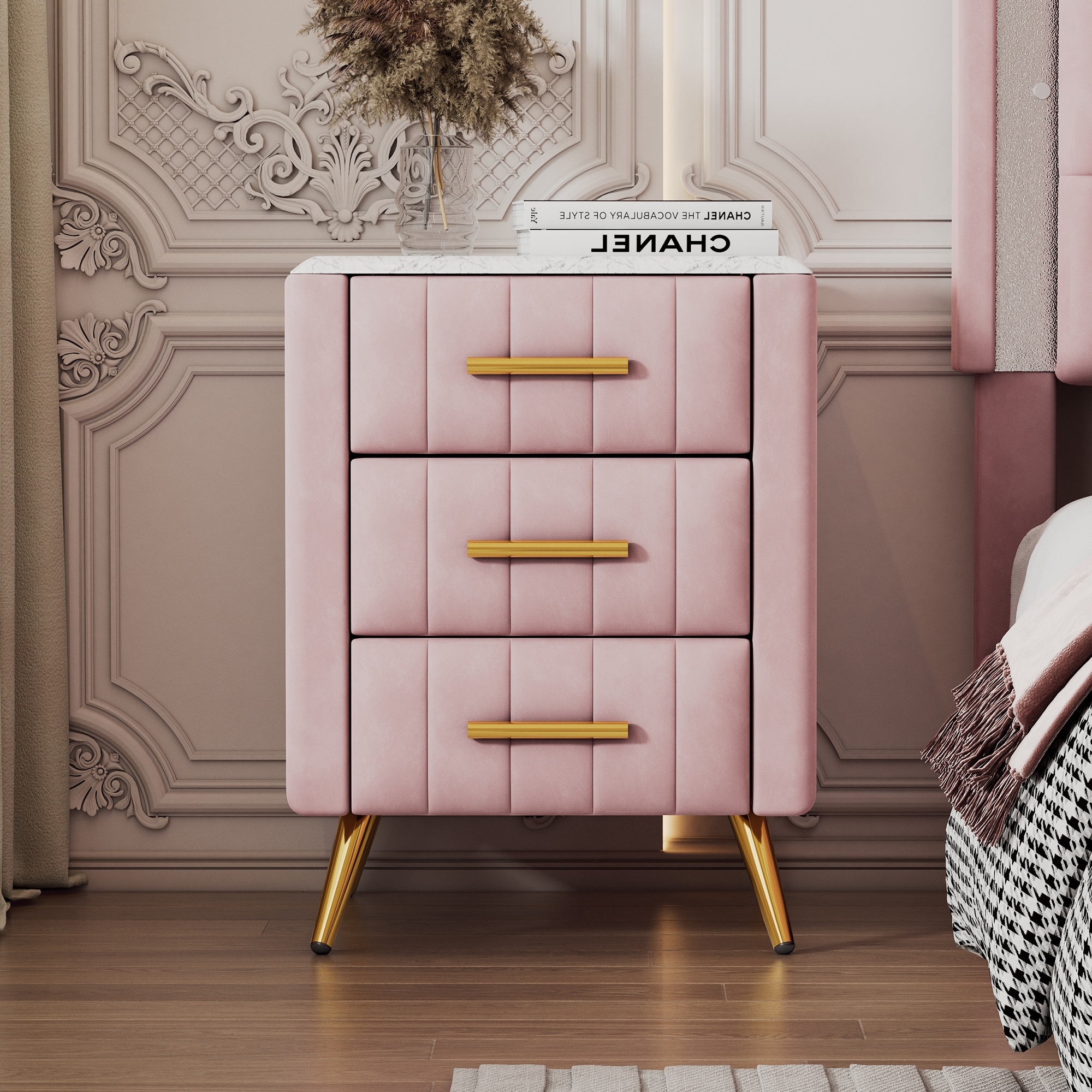 Pink nightstand shop