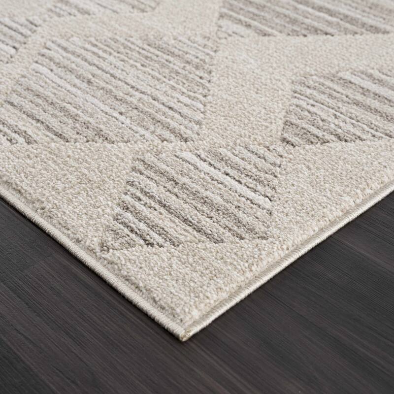 Hauteloom Casablanca Collection Bohemian Farmhouse High Pile Area Rug
