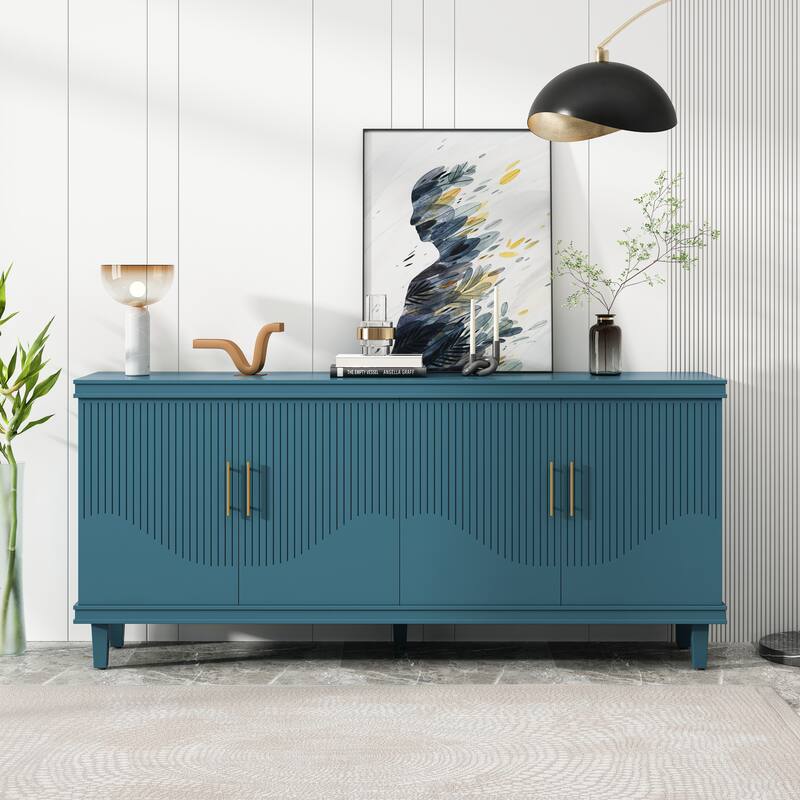 Modern 4-Door Storage Cabinet Sideboard Buffets for Living Room Bedroom and Kitchen