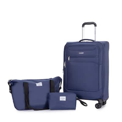 Carry On Luggage Sets 3 Piece, Softshell Lightweight Durable Suitcase with Spinner Wheels and Alloy Zipper, for Men Women