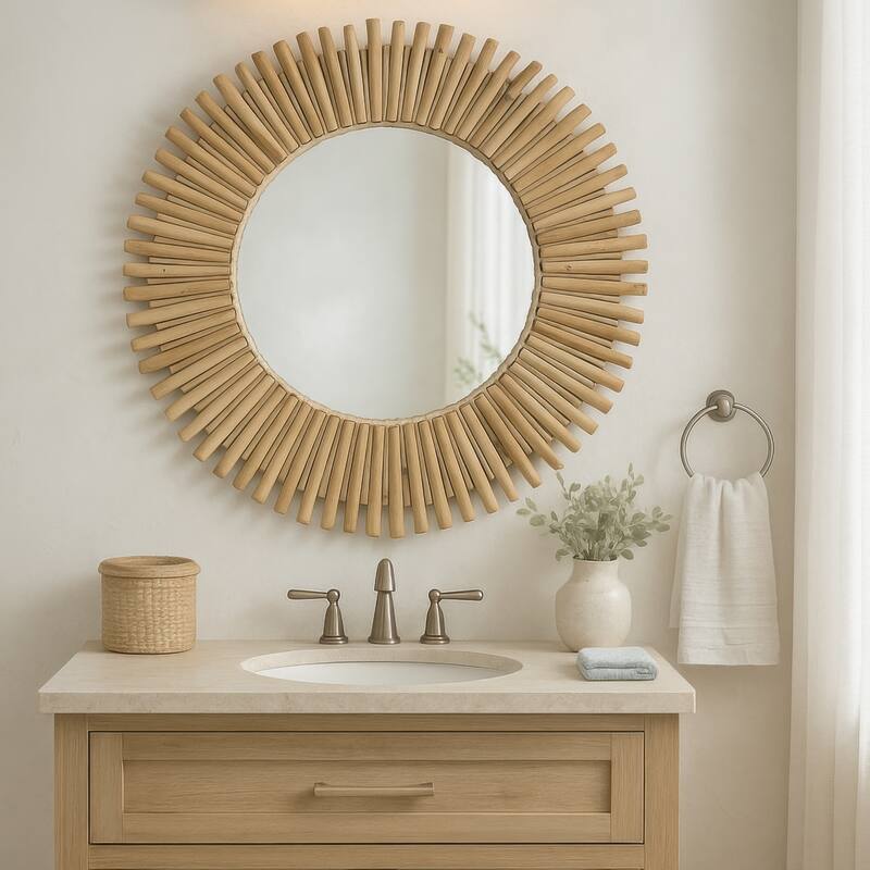 Varaluz Drifter Wall Mirror - Natural Driftwood