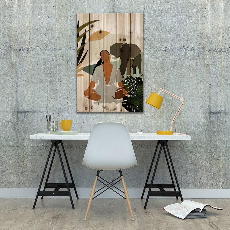 Rayne Print On Wood by Bria Nicole - Multi-Color