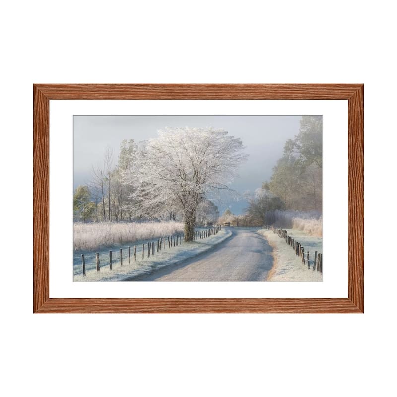 iCanvas "A Frosty Morning" by Chris Moore - Walnut - 16x24x1