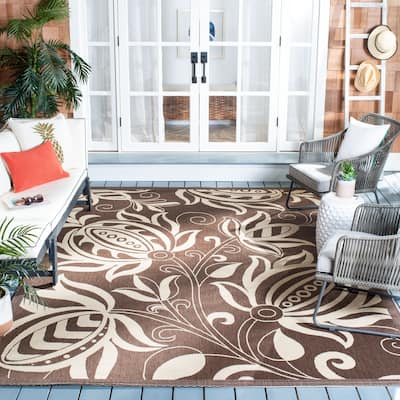 SAFAVIEH Courtyard Leatrice Indoor/ Outdoor Patio Backyard Rug