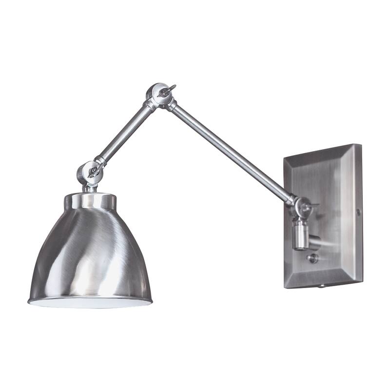 Maggie 6.75'' High 1-Light Swingarm Sconce - 6.75 inch Tall - Pewter