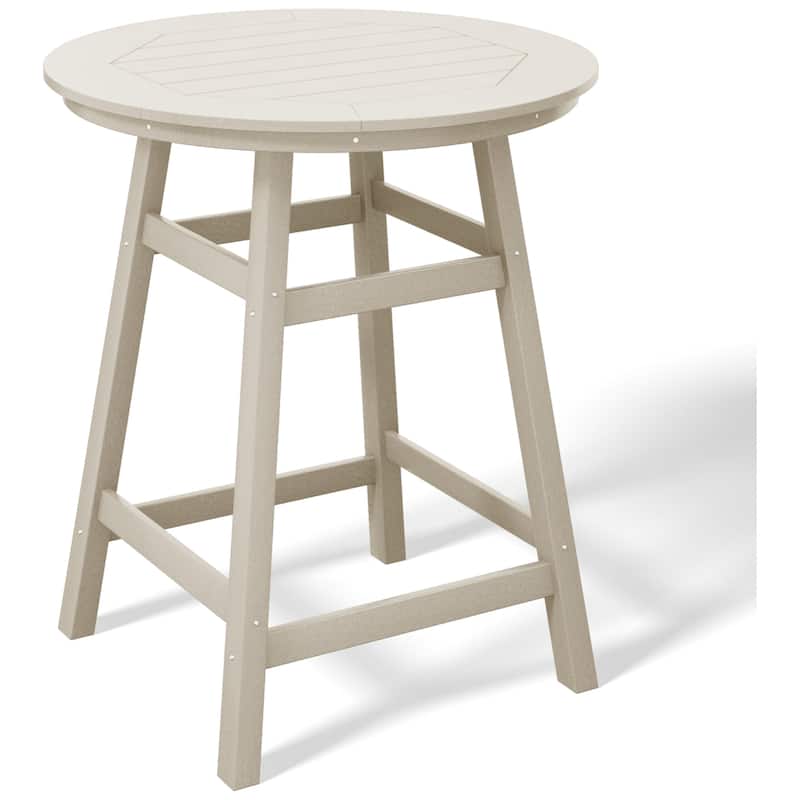 Polytrends Laguna Hdpe All Weather Outdoor Patio 35" Round Counter Table