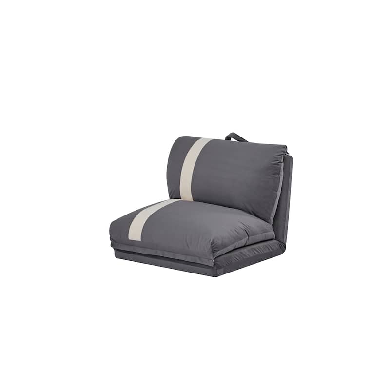 Floor Sofa Bed with 6-Position Adjustable, Sleeper Sofa with 5-Second Foldable, Upholstered Bean Bag Base & Pillow