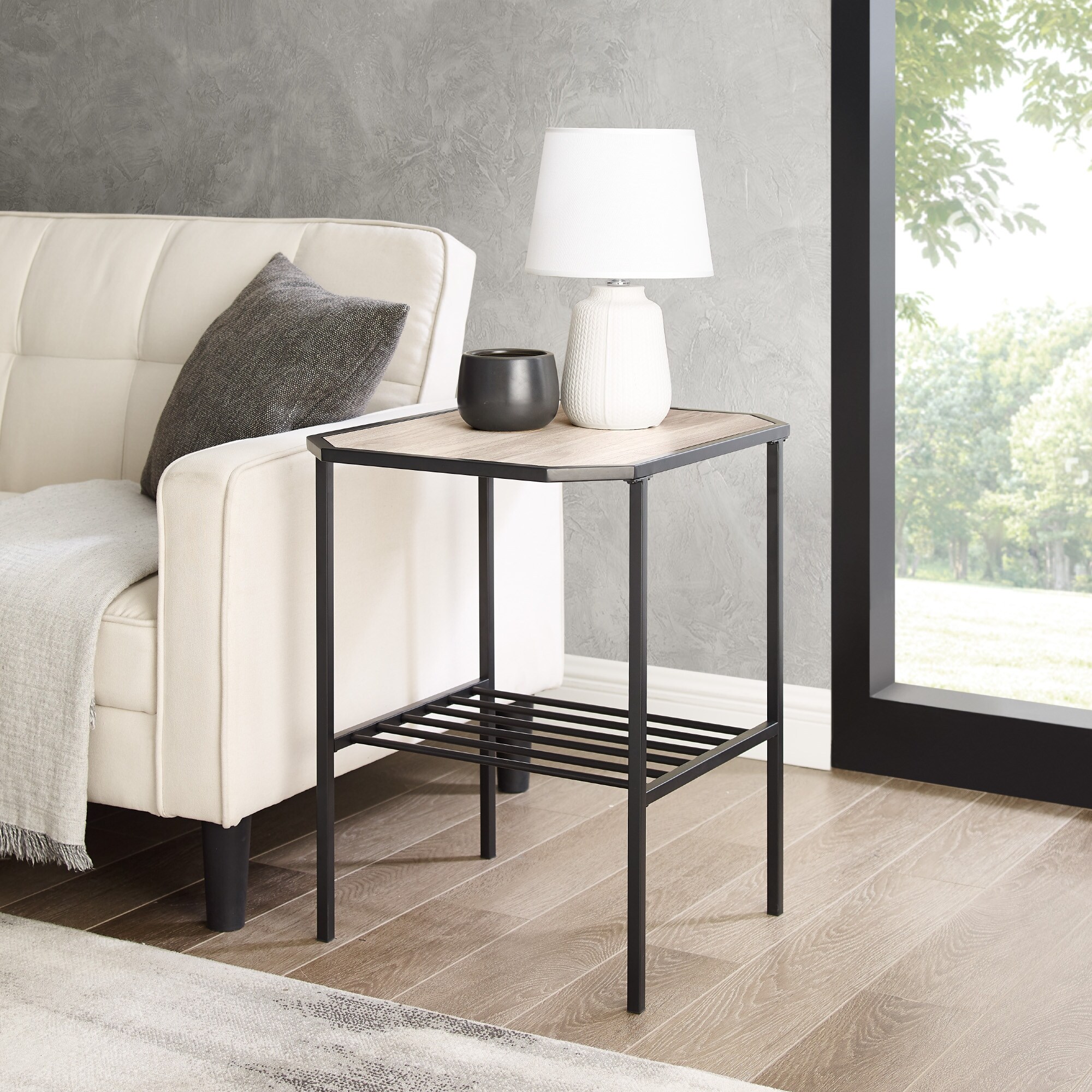 Middlebrook 22-inch Mixed Material Octagon Side Table - Overstock