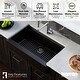 preview thumbnail 41 of 49, Karran 34" Retrofit Undermount Large Single Bowl Quartz Farmhouse Workstation Kitchen Sink