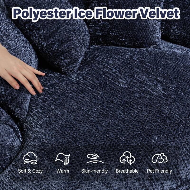 Rossetta Oversized Round Polyester Foam Chair with Pillows