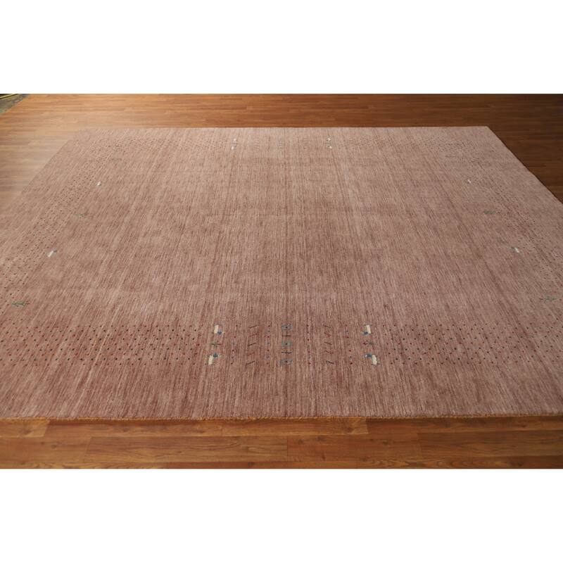 Hand Knotted Oriental 100% Wool Carpet Tribal Tribal Brown Gabbeh Area Rug - 9' 11'' X 8' 0''