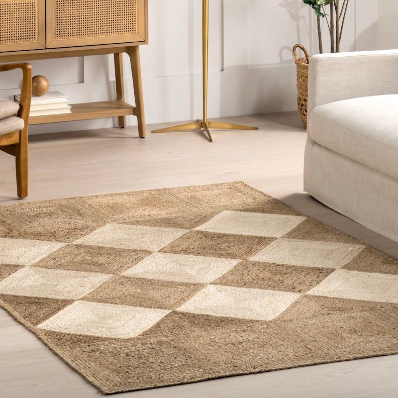 Nuloom Kiraz Diamond Trellis Jute Area Rug