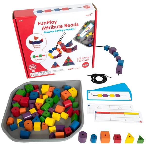 slide 1 of 1, FunPlay Attribute Beads, Homeschool Kit for Kids