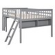 preview thumbnail 4 of 25, Full Size Solid Pine Wood Frame Loft Bed With Removable Desk and Cabinet