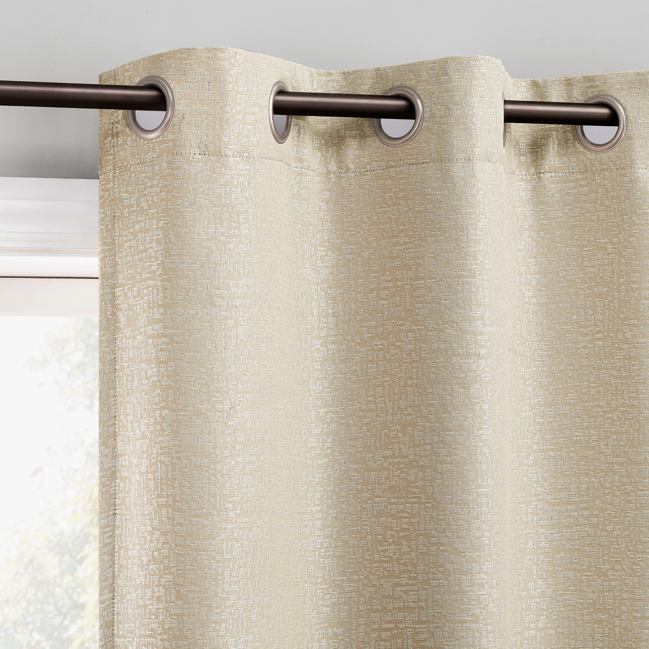 Sun Zero Serenity Abstract Magnetic Closure Total Blackout Grommet 2-Piece Curtain Panel Pair