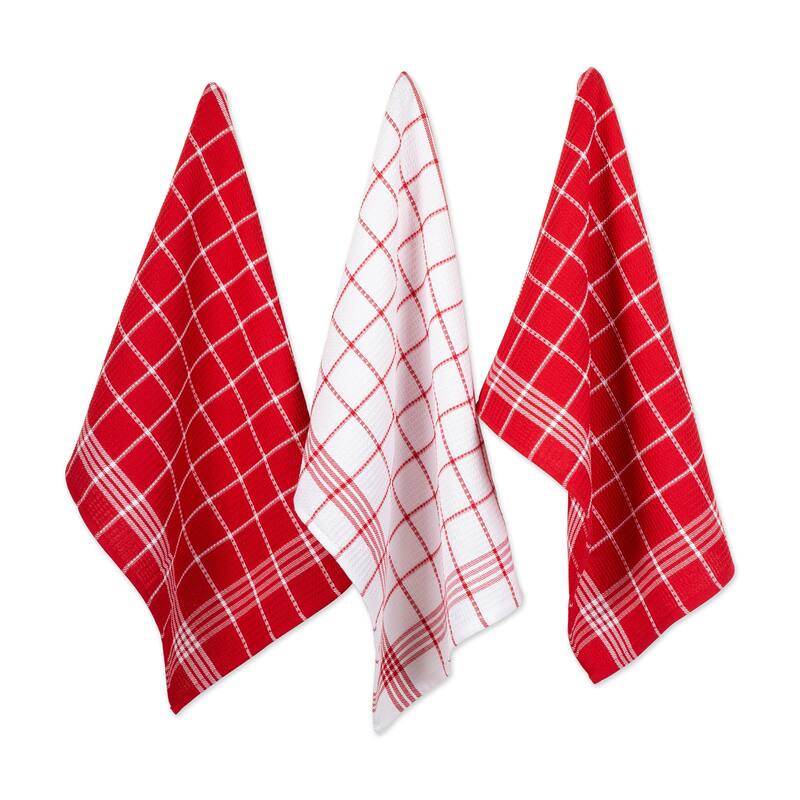 J&M Waffle Weave Dishtowel & Dishcloth (Set of 8)