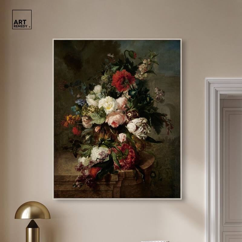 Still Life with Flowers 1789 Canvas by Art Remedy