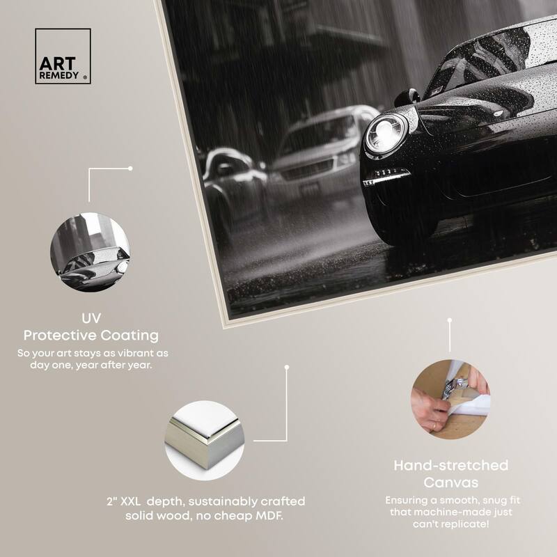 Driving in the Rain NYC Canvas by Art Remedy
