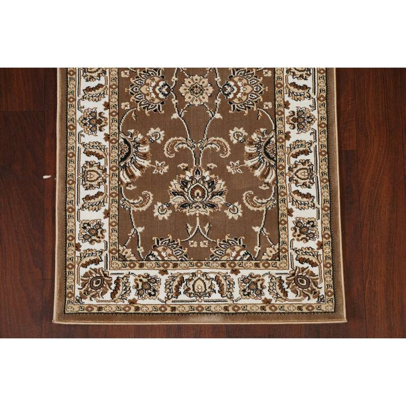 Brown Floral Traditional Tabriz Turkish Area Rug Oriental Carpet
