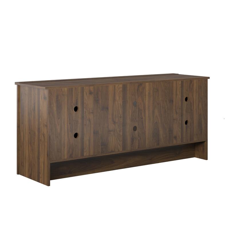 Roomfitters Modern TV Stand for TVs up to 65 Inches with Side Storage Cabinets, Engineered Wood, Walnut