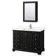 Option Dark Espresso, Chrome Trim, White Quartz Top