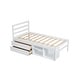 preview thumbnail 6 of 9, Concise Wood Platform Bed with Removable Storage Shelves, White Twin