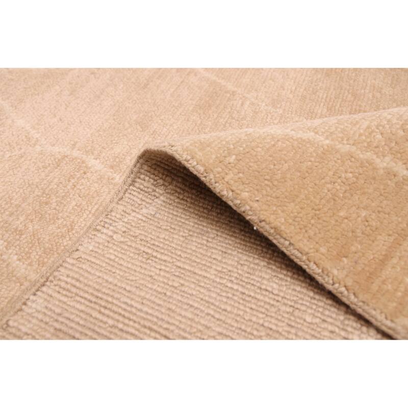 ECARPETGALLERY Hand-knotted Mystique Brown Wool Rug - 9'1 x 11'8