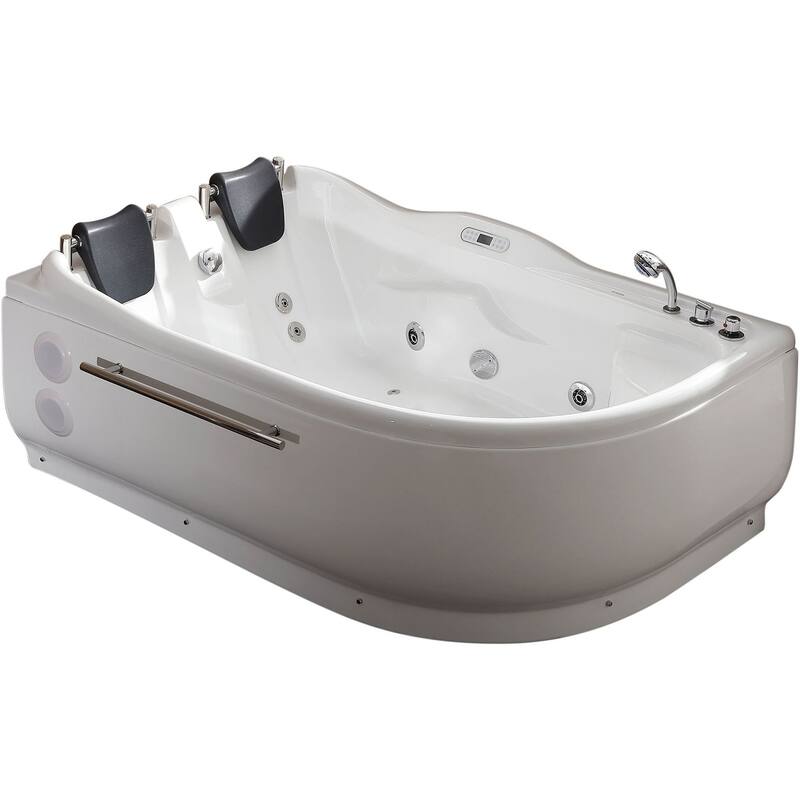 Eago 47-1/4" Soaking Bathtub for Corner Installations with Right Drain - White